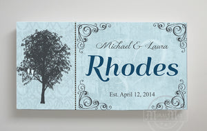  Personalized Family Name Sign - Custom Family Name& Established Date Canvas Wall Art - Wedding & Memorable Anniversary Gifts, Unique Wall Decor by Muralmax 