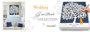   Wedding GuestBook Collection - Wedding Gift - Canvas Art By MuralMax 