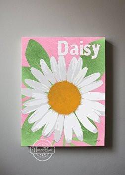 Daisy Floral Canvas Wall Art-B018ISM5H6 - MuralMax Interiors