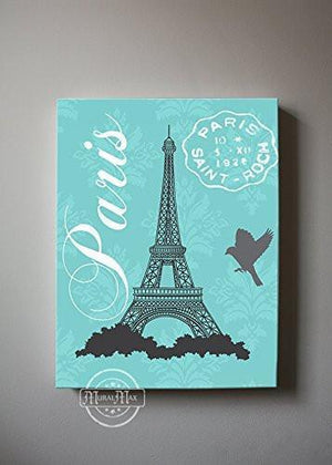 Paris Wall Art - Eiffel Tower Girl Room Decor- The Canvas Paris Collection-B01901608A-MuralMax Interiors