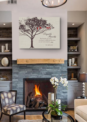 Personalized Gift for Family, Family Tree Canvas Art, Make Your Wedding & Anniversary Gifts Memorable - 30-DAY - Color - Ivory # 2 - B01M11T4TV-MuralMax Interiors