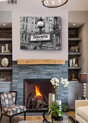 Personalized Street Sign Canvas Art - Personalized Family Crossroad Sign Art Gift for Anniversary Wedding Birthday and HolidaysHomeMuralMax Interiors