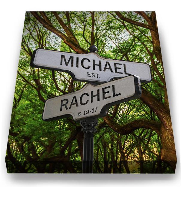 Canvas Painting Personalized Family Street Sign Name/Date Custom