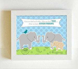 Whimsical Elephant Rhyme - First We Had Each Other - Unframed Print-B01D7RTOKE-MuralMax Interiors