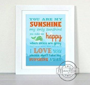 You Are My Sunshine Collection - Unframed Print-B018KOC0IM-MuralMax Interiors