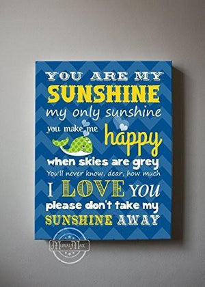 You Are My Sunshine My only Sunshine Theme - Canvas Wall Decor-B018ISH7MY-MuralMax Interiors