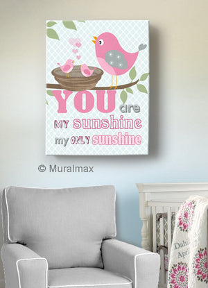 You are My Sunshine Theme - Canvas Nursery Decor-B018ISFY2Y-MuralMax Interiors
