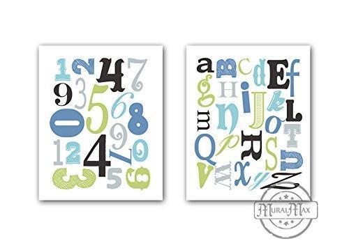 ABC's & 123's Educational Collection - Set of 2 - Unframed Prints-B01CRT73ZG