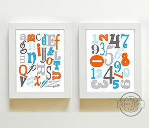 ABC's &amp; 123's Educational Collection - Set of 2 - Unframed Prints-B01CRT781ABaby ProductMuralMax Interiors