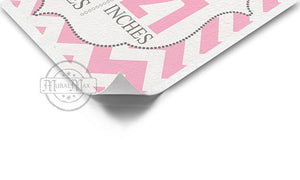 Baby Girl Birth Announcement - Custom Elephant Nursery Decor in Pink and Gray - Unframed Print - MuralMax Interiors