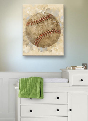 Baseball Sports Canvas Nursery Wall Decor - Unique Boy Room Art Gifts for Bedrooms & Playrooms - Great Baby Shower Presents - MuralMax Interiors