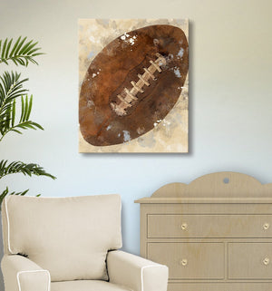 Boys Sports Canvas Nursery Wall Decor - Unique Football Art Gifts for Bedrooms & Playrooms - Great Baby Shower Presents - MuralMax Interiors