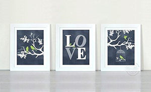 Branches of Love Collection - Set of 3 - Unframed Prints-B01CRMGSTA - MuralMax Interiors