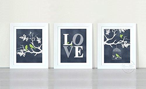 Branches of Love Collection - Set of 3 - Unframed Prints-B01CRMGSTA