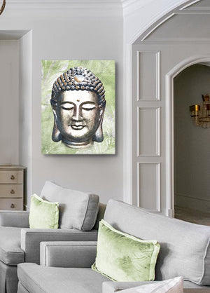 Buddha Wall Art Spiritual Yoga Bedroom Decor Enlightened Buddha Stretched Canvas Art - Zen Home DecorHomeMuralMax Interiors