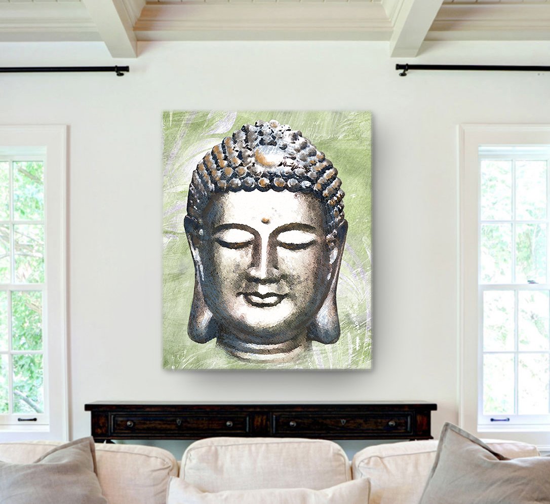 Buddha Wall Art Spiritual Yoga Bedroom Decor Enlightened Buddha