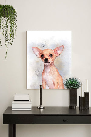 Chihuahua Wall Art Canvas Print - Watercolor Pet Painting - Animal Illustration - Home Decor - Nursery Decor Contemporary Dog Art - MuralMax Interiors