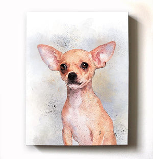 Chihuahua Wall Art Canvas Print - Watercolor Pet Painting - Animal Illustration - Home Decor - Nursery Decor Contemporary Dog Art - MuralMax Interiors