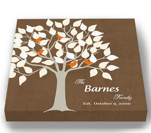 Custom Canvas Wedding Tree - Personalized Unique Family Tree Canvas Art - Make Your Wedding & Anniversary Gifts Memorable Color - Brown - B01IFBS46C - MuralMax Interiors