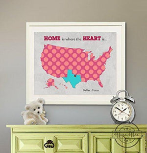 Custom - Home is Where The Heart is Rhyme - Unframed Print-B01D7RTSF0 - MuralMax Interiors