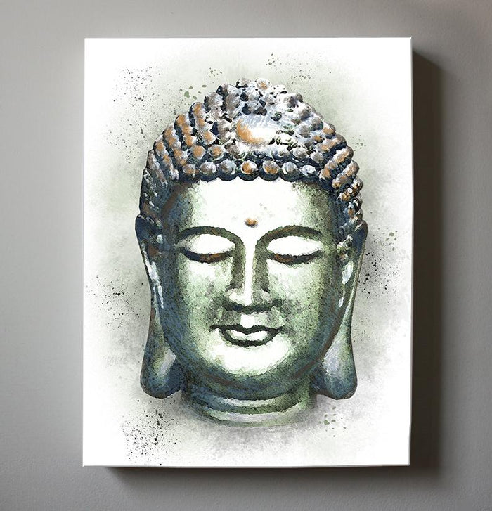 Enlightened Buddha Canvas Art - Watercolor Art Zen Home Decor - Spiritual Yoga Decor
