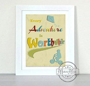 Every Adventure Is Worthwhile - Unframed Prints-B018KOIE9G - MuralMax Interiors