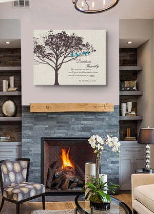 Family, Like Branches On A Tree - Custom Family Tree Canvas Art - Ivory # 1 - B01M11T4TV-MuralMax Interiors