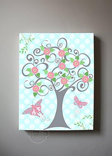 Flower Tree Garden & Butterfly Theme - The Canvas Polka Dot Collection-B019018920