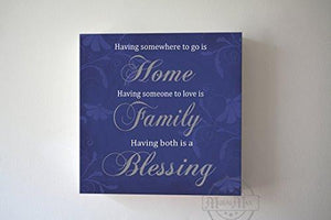 Home Family Blessing Quote - Stretched Canvas Wall Art - Wedding & Memorable Anniversary Gifts - Unique Wall Decor-MuralMax Interiors