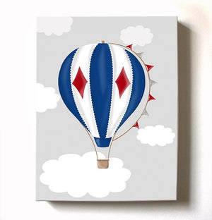 Hot Air Balloon Nursery Art - Baby Nursery Hot Air Balloon Canvas Art - The Aviation Collection-MuralMax Interiors