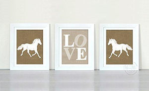 I Love My Horse Theme - Set of 3 - Unframed Prints-B01CRT6I0W-MuralMax Interiors