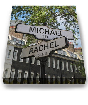 Lovers Crossroad Personalized Street Sign - Gift for Anniversary Wedding Birthday Holiday-MuralMax Interiors
