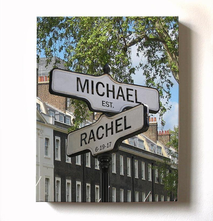 Lovers Crossroad Personalized Street Sign - Gift for Anniversary Wedding Birthday Holiday