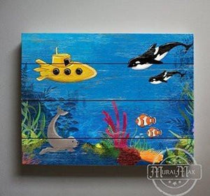 My Own Fish Aquarium Theme - Canvas Decor - The Ocean & Fish Collection-B018ISGVJ4-MuralMax Interiors