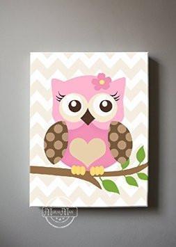 Owl Always Love You Decor - Canvas Nursery Art Collection-B018GT1MHG-MuralMax Interiors