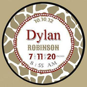 Personalized Birth Announcements For Boy - Modern Nursery Art Baby Boy - Make Your New Baby Gifts Memorable - Color: Khaki - Stretched Canvas - B018GSW8XY-MuralMax Interiors