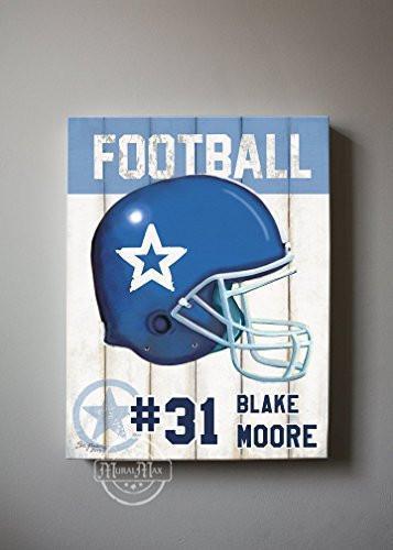 Personalized - Football Theme - The Canvas Sporting Event Collection-B018KOANA4