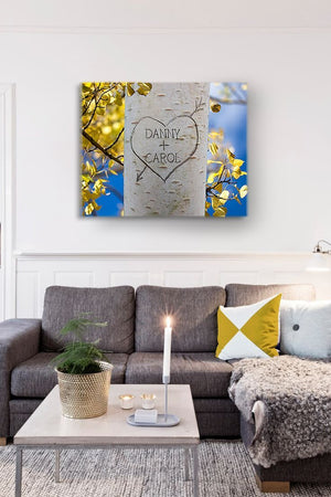 Personalized Names & Established Date: Family Tree of Life Carving - Canvas Housewarming Wall Decor-MuralMax Interiors