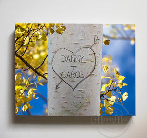 Personalized Names & Established Date: Family Tree of Life Carving - Canvas Housewarming Wall Decor-MuralMax Interiors