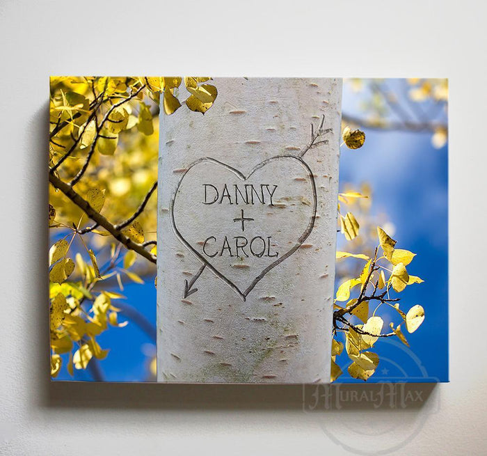 Personalized Names & Established Date: Family Tree of Life Carving - Canvas Housewarming Wall Decor