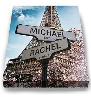 Personalized Paris Street Sign - Couples Names Custom Sign - Custom Anniversary Gift Wedding Gift-MuralMax Interiors