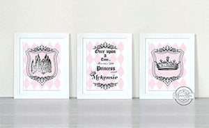 Personalized Princess Nursery Collection - Unframed Prints - Set of 3-MuralMax Interiors