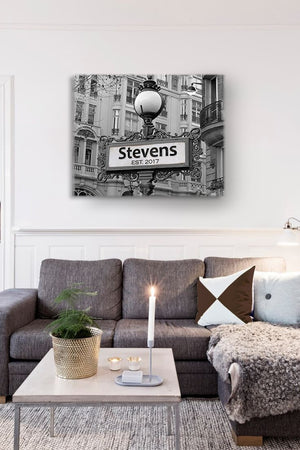 Personalized Street Sign Canvas Art - Personalized Family Crossroad Sign Art Gift for Anniversary Wedding Birthday and HolidaysHomeMuralMax Interiors