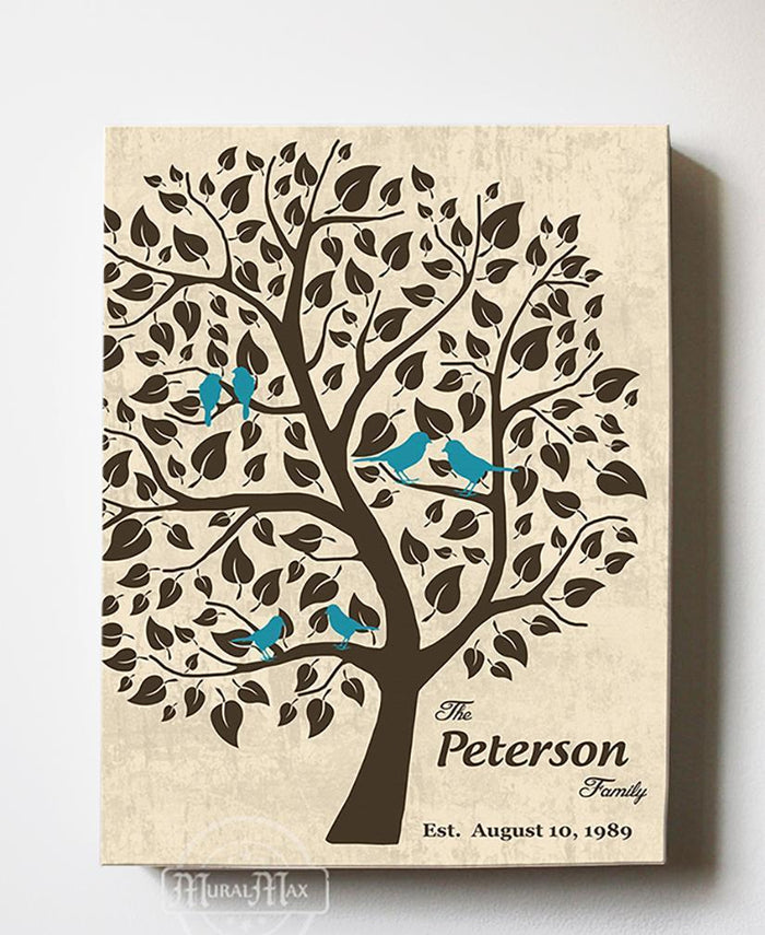 Personalized Unique Family Tree - Stretched Canvas Wall Art - Make Your Wedding & Anniversary Gifts Memorable - Unique Decor - Color Beige # 1 - 30-DAY - Color - Beige # 1 - B01L7IB99O