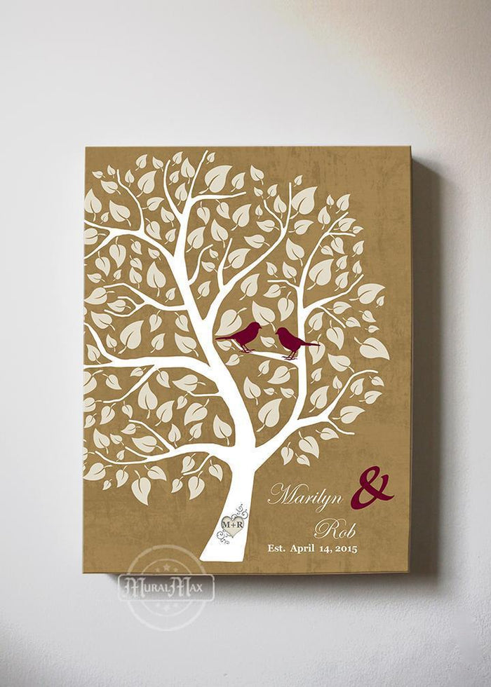 Personalized Unique Family Tree - Stretched Canvas Wall Art - Make Your Wedding & Anniversary Gifts Memorable - Unique Decor - Color - Gold - B01I0AODJK