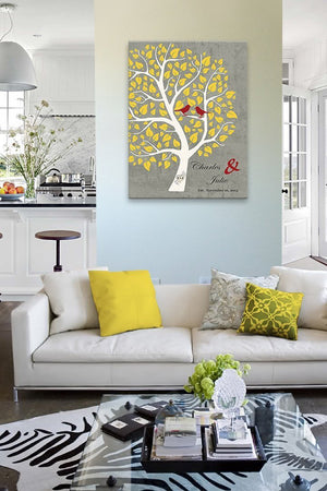 Personalized Unique Family Tree - Stretched Canvas Wall Art - Make Your Wedding & Anniversary Gifts Memorable - Unique Decor - Color - Gray # 5 - B01I0AODJK-MuralMax Interiors