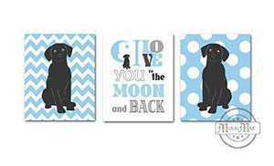 Polka Dots Inspirational Puppy Dog Quote - Set of 3 - Unframed Prints-B01CRT5Y6Q-MuralMax Interiors