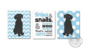 Polka Dots Inspirational Puppy Dog Rhyme - Set of 3 - Unframed Prints-B01CRT64VA-MuralMax Interiors