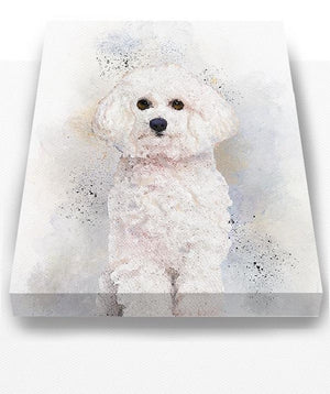 Poodle Dog Watercolor Painting Canvas Art - Animal Illustration - Home Decor - Nursery Decor Contemporary Dog Wall ArtHomeMuralMax Interiors