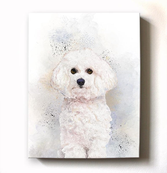 Poodle canvas hotsell art